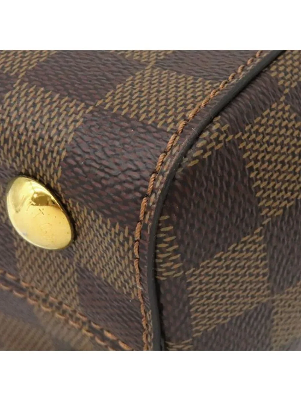 Louis Vuitton Bag Bond Street BB Damier Canvas Leather Magnolia Gold Brown